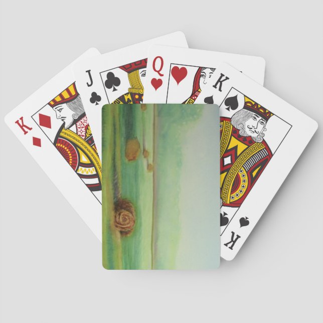 Vattentärsfärg, landskap, betesängsmark kortlek (Baksidan)