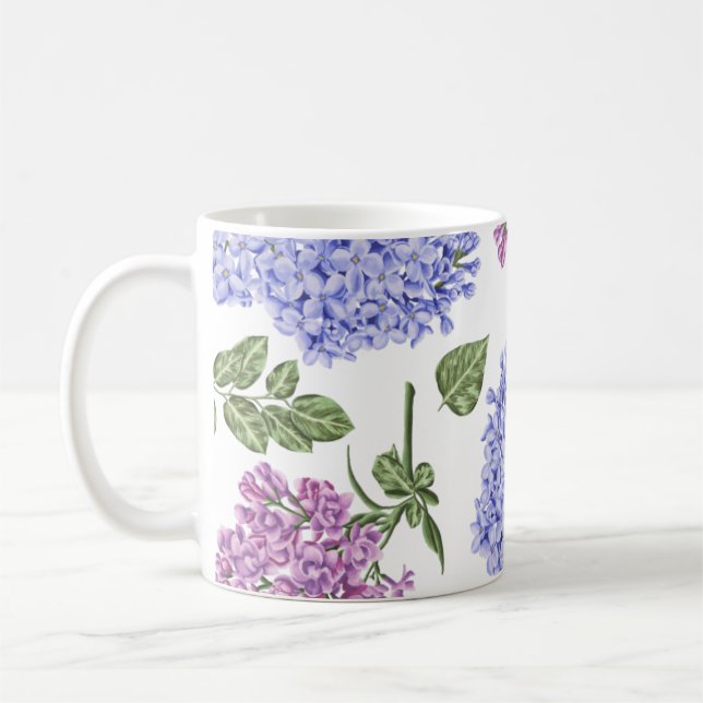 Vattentärsfärg Lilacs Lila Violett Kaffemugg (Vänster)