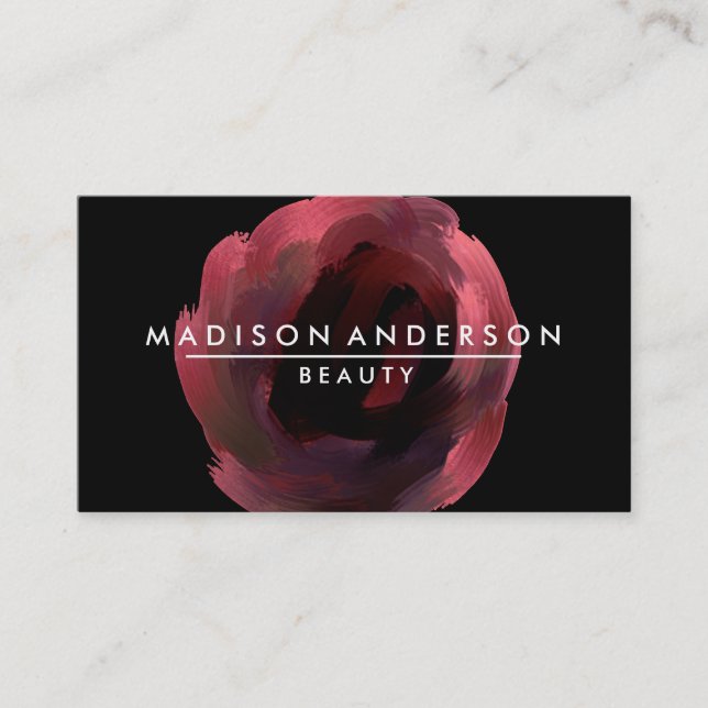 Vattentärsfärg Modern Simple Classic Black Guld Be Visitkort (Framsida)