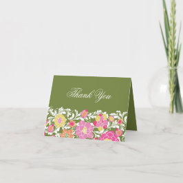 Vattentärsfärg Pastel Blommigt - tackkort