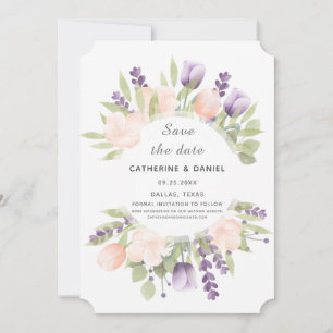 Vattentärsfärg Pastel Botanical Tulips Spara Datumet