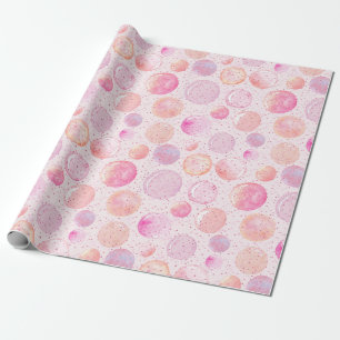 Vattentärsfärg Pastel Rosa Peach Bubble Glitter Do Presentpapper