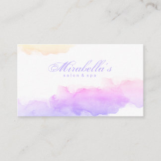 Vattentärsfärg Pastel-Trendiget Vit minimalistisk Visitkort
