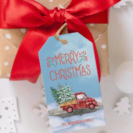 Vattentärsfärg Play Red Lastbil Snö julklapp Presentetikett