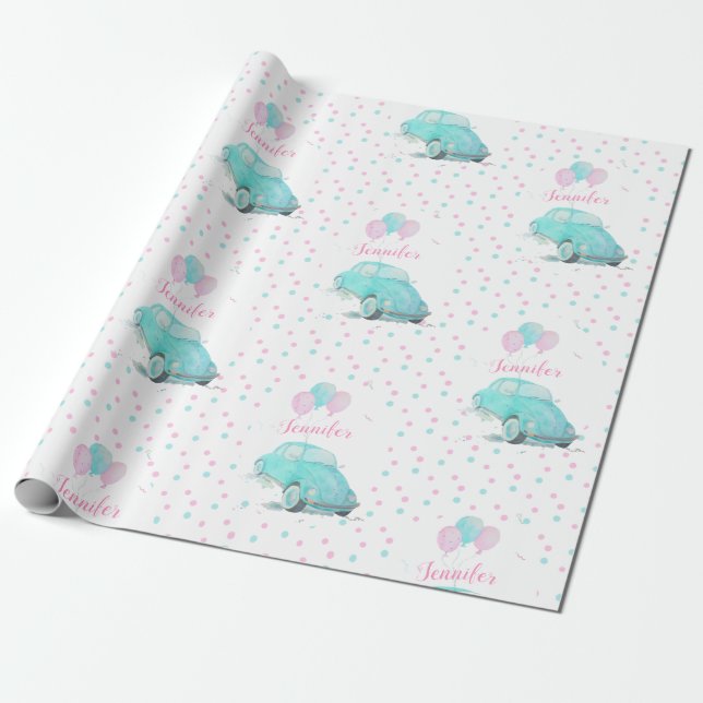 Vattentärsfärg Spädbilsskjut Papper insvällning Presentpapper (Utrullad)