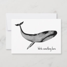 Vattentärsfärg stencil Blue Whale Tack Kort