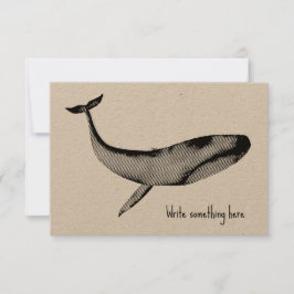 Vattentärsfärg stencil Blue Whale Tack Kort