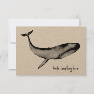 Vattentärsfärg stencil Blue Whale Tack Kort