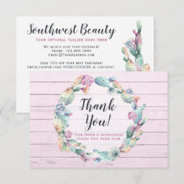 Vattentärsfärg Succuls Cactus Rustic Tack, ditt ko Inbjudningar