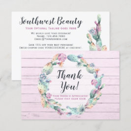 Vattentärsfärg Succuls Cactus Rustic Tack, ditt ko Inbjudningar