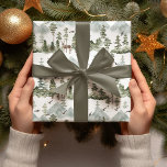 Vattentärsfärg Träd och Hjort Grönt jul Presentpapper<br><div class="desc">Vattentärsfärg Träd och Hjort Grönt jul</div>