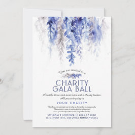 Vattentärsfärg vinterblått kvällsarrangemang inbjudningar