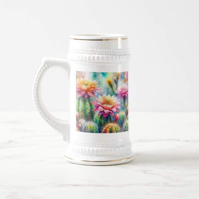 Vattentärsfärgad Blommar Succulent Cacti Sejdel (Vänster)