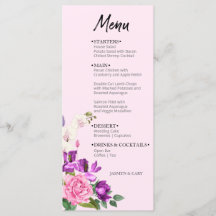 Vattentärsfärgad Blommigt Rosa Violet Modern Moder