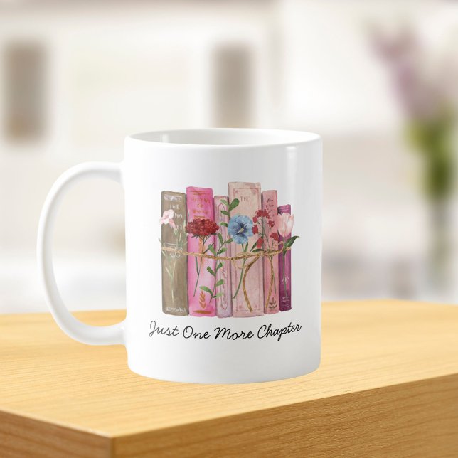 Vattentärsfärgad Bok Flower Rosa Lila Reaktion Kaffemugg (In situ Kitchen table)
