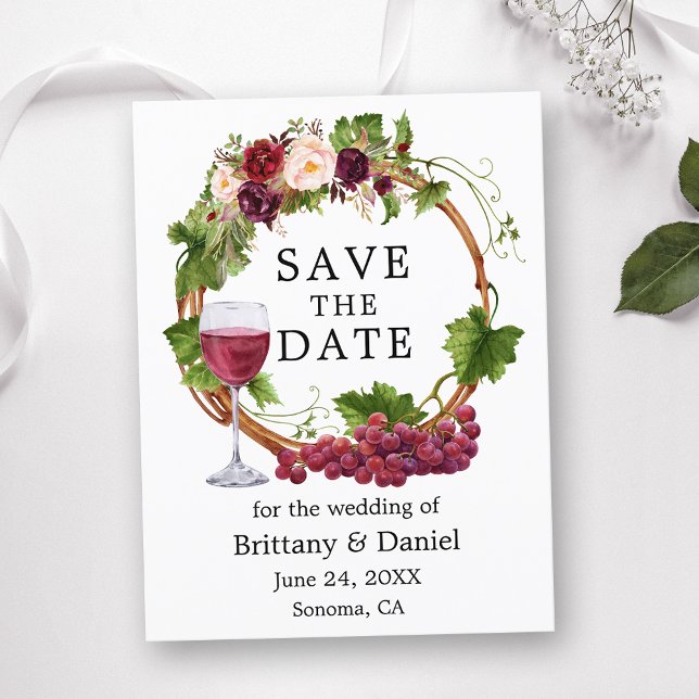 Vattentärsfärgad grafik Vines Blommigt Utandning S Vykort (Customize to change text size or text style.)