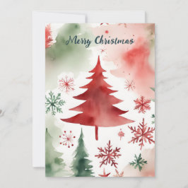 Vattentärsfärgad, minimalistisk, färgfull korporer julkort