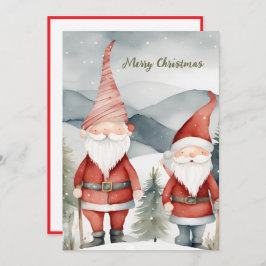 Vattentärsfärgad minimalistisk jultomkorg jul julkort