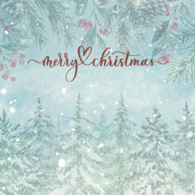 Vattentärsfärgad Polar Bears Winter Scene-julkort Julkort (Skapare uppladdad)