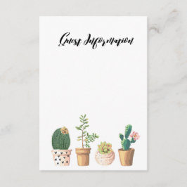 Vattentärsfärgad succulphy Typography Guest Inform Tilläggskort