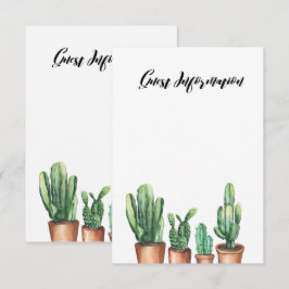 Vattentärsfärgad succulphy Typography Guest Inform Tilläggskort