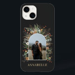 Vattentärsfärgat botaniskt modernt bladbågfoto Cas<br><div class="desc">Tvättfärgsfotodesign av botaniska moderna bladbågar.</div>