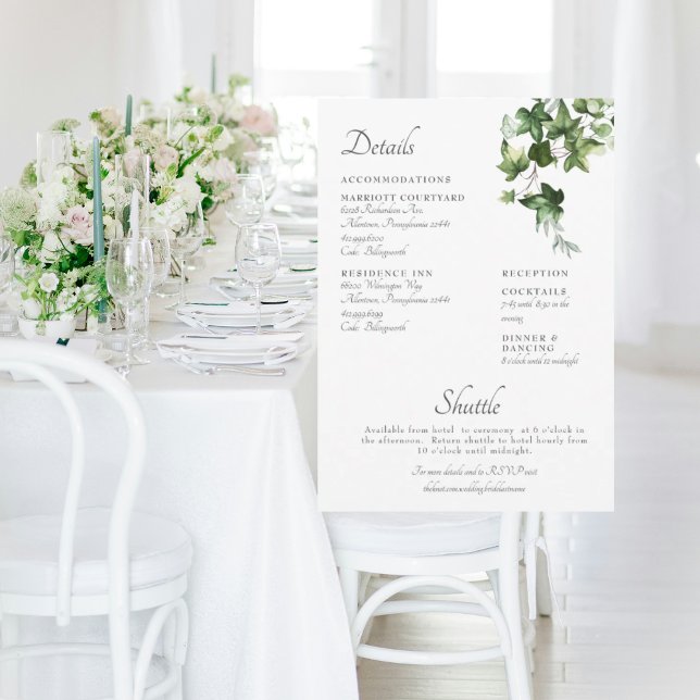 Vattentärsfärgat invigningshölje för Ivy Wedding Inbjudningar (Skapare uppladdad)