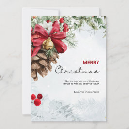 Vattentärsfärgat julkort enkelt Hälsning