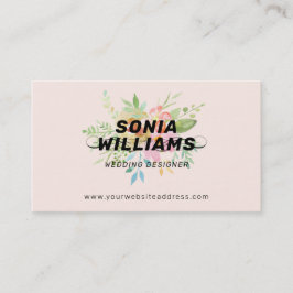 Vattentärsfärger, ömtåliga blommor bouquet visitkort