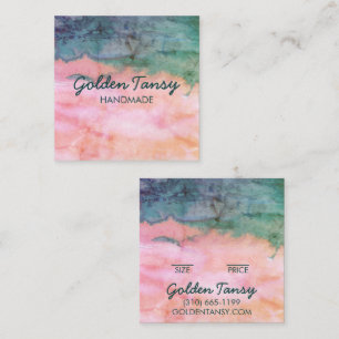 Vattentärsfärgning Djuren Pris Storlek Märkre Fyrkantigt Visitkort