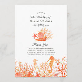 Vattentärsfärgning Living Coral Beach Wedding Program