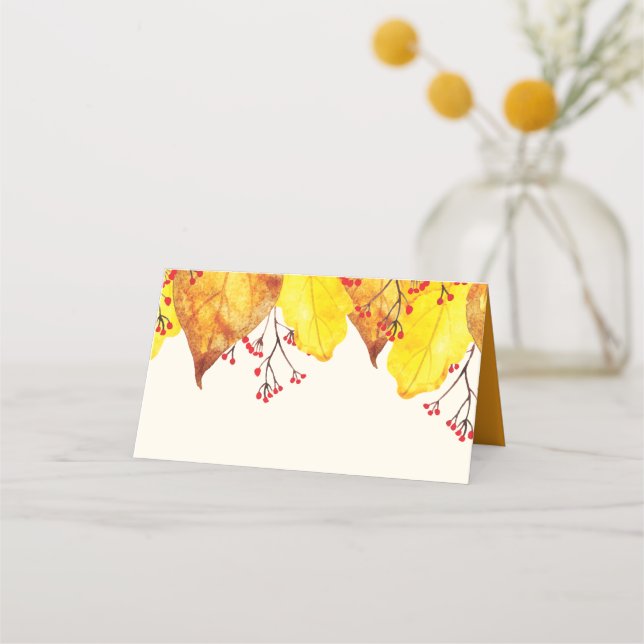 Vattentärsfärgsblomma Hösthöstens Thanksgiving - F Placeringskort (Framsida)