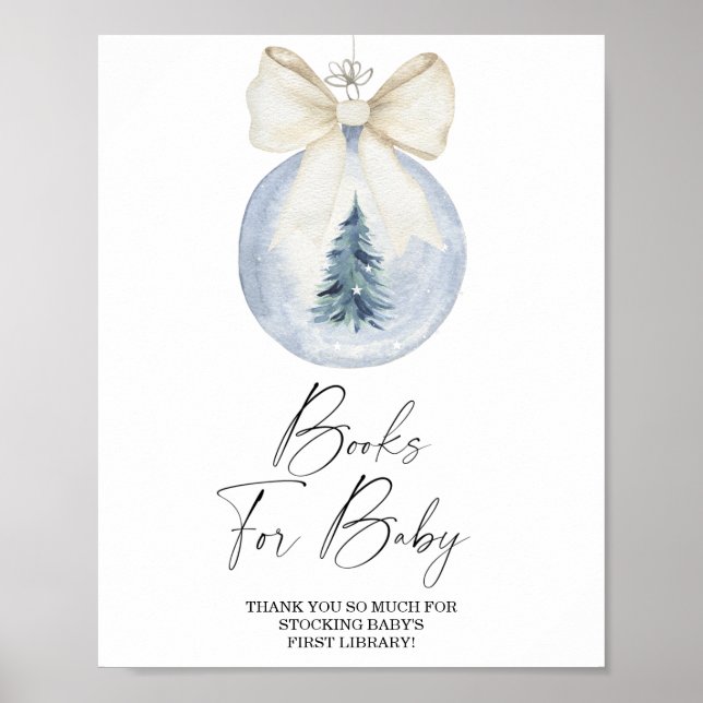Vattentärsfärgsvintertid Bokar för baby poster (Framsidan)