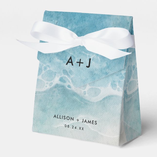 Vattentärsgäster för Beach-bröllop Presentaskar (Framsidan Sidan)