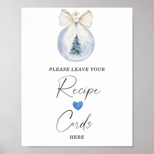 Vattentärskervintern bubblar på ditt recept här poster (Framsidan)