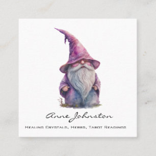 Vattentärslig Gnome-positiv och cute Fyrkantigt Visitkort