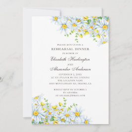 Vattentärsmiddag för daisy. Chamomile Inbjudningar