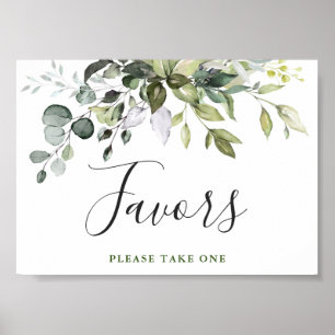 Vattentärssymbol Eucalyptus Greenery Wedor Favor S Poster