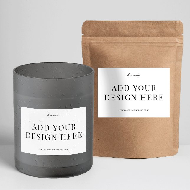 Vattentät etikettutskrift 3x2" Produktförpackning Mat Etiketter (Waterproof product label printing 3x2" rectangle stickers - can be used for food, cosmetics and more)