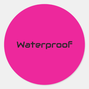 Vattentät Hot Pink Stänkfritt Paket Text Runt Klistermärke