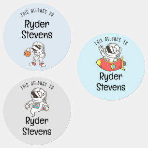 Vattentäta astronaut Namn-etiketter Klistermärke