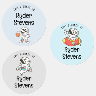 Vattentäta astronaut Namn-etiketter Klistermärke
