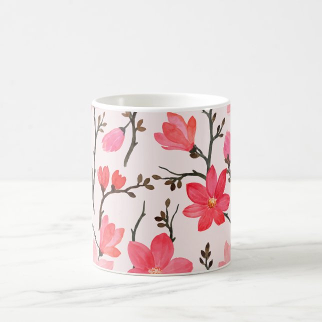 Vattentäta blommor: Mugg Art med en blommande sjö (Center)