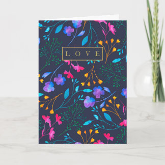 Vattentäthet för Hälsning med vacker Blommigt Färg Kort