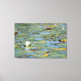 Vattentätt Kanvastryck med Sjö blomma vattenfärg