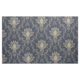 Vattentatväv av blå baroque-Fransk Tyg