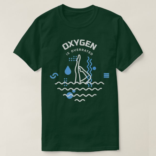 Vattentavsvavlingssyre är överskattat simmande div t shirt (Design framsida)