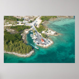 Vattentaxi till hamnön, Bahamas Poster