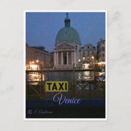 Vattentaxi Venedig, Italien Vykort