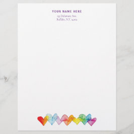 Vattentfärg Hand-ritade genomskinliga hörn färgsta Brevhuvud